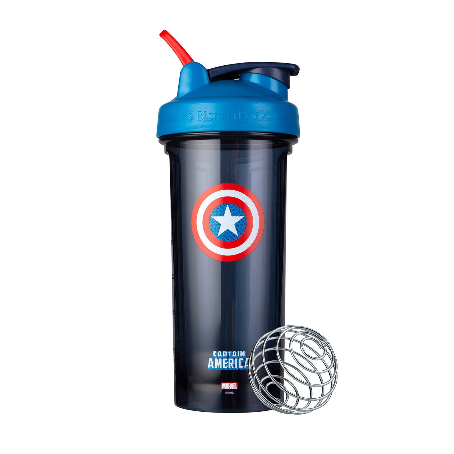 Blenderbottle Pro 28 Marvel Pro Series Protein Shaker Bottle Captain America GNC